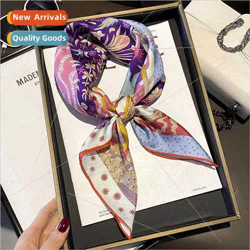 Korean  spring summer light paragraph splicing 70 twill silk