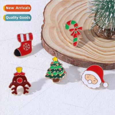 Teenage girl Christmas brooch ins badge cartoon collar metal