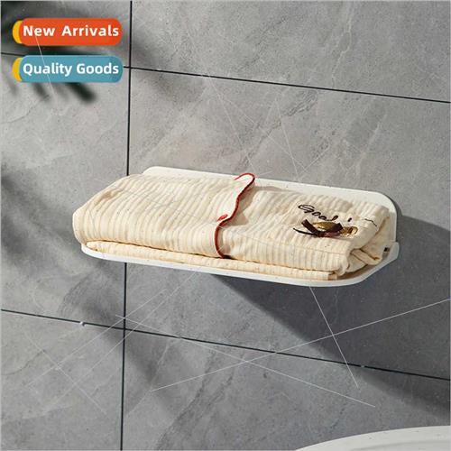 Folding organizer wall mounted folding plate bathroom storag