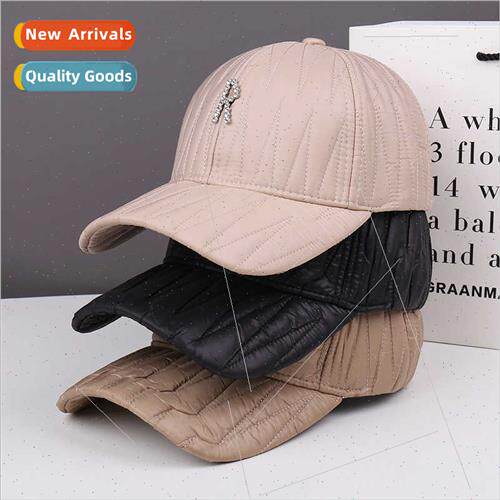 Autumn winter new fashion rhinestone letter R baseball cap m