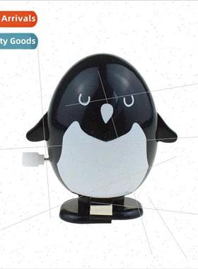 Mr. Walking Round-Eyed Penguin Clockwork Cute Oval Penguin T