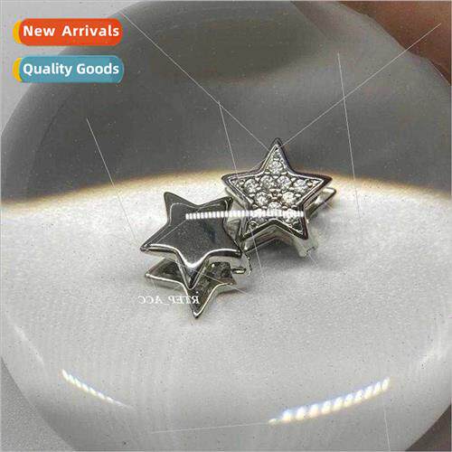 New shiny star earrings niche hundred wh zirconia point diam