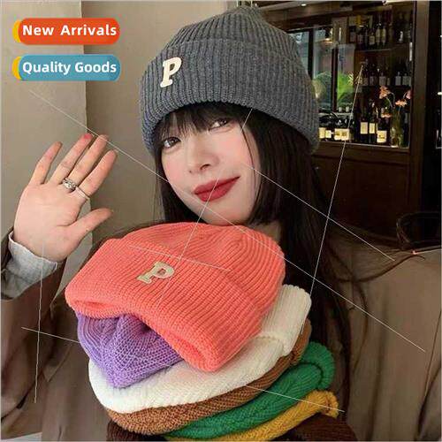 Autumn winter P letter wool cap children fall winter Korean