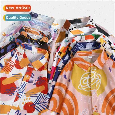 2023 Hawaii Beach Fashion Shirt Ice lk Draped Digal Printing