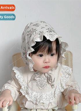 Baby hat spring fall new Korean  girls cotton lace court cap