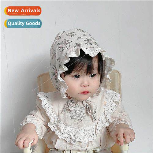 Baby hat spring fall new Korean  girls cotton lace court cap