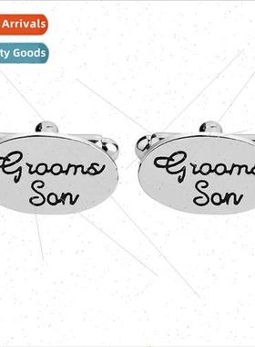 Stylish fashion wedding jewellerygrooms son monogrammed cuff