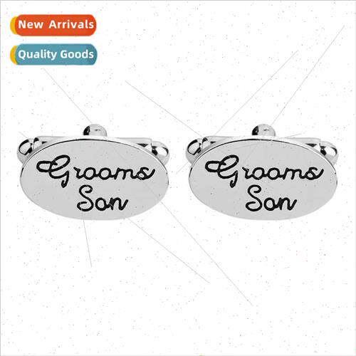 Stylish fashion wedding jewellerygrooms son monogrammed cuff