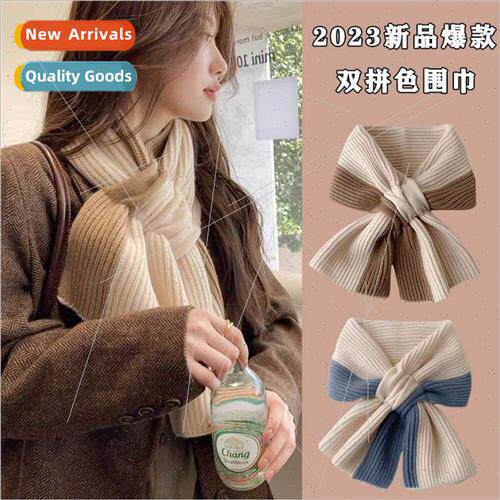 new scarf female autumn winter cold warm spell color knted c