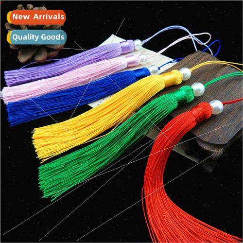 Pearl tassel diy folding fan accessories vintage fan spike w