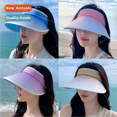 Summer ice silk gradient hollow top hat female Korean casual