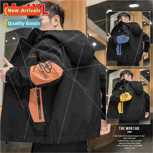 Men workwear jacket Korean  nd outerwear clothing 2023 new l
