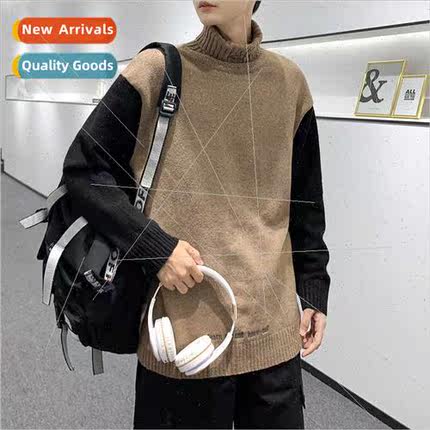 2023 new reversible turtleneck sweater long-sleeved pullover