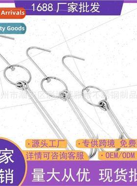 Non-magnetic stainless steel bacon hook barbecue ring rotata