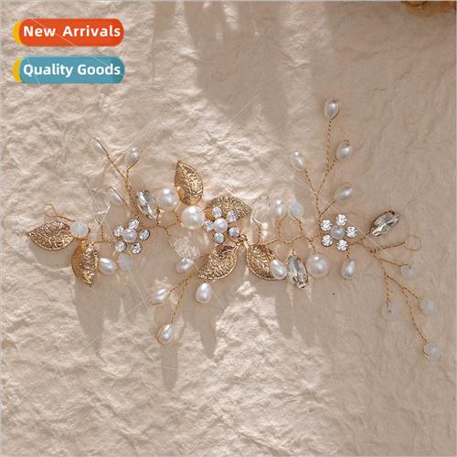 New gold leaf hair bands Europe wedding coiffure hair access