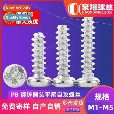 PB zinc plating cross pan head flat tail self-tapping screws