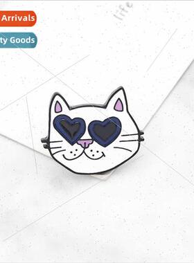 fashion accessories cartoon personaly wh sunglasses cat broo