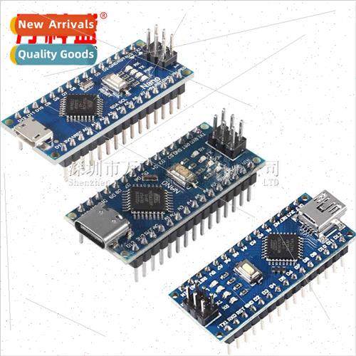 nano V3.0 ATMEGA328P Improved soldered wh USB cable.
