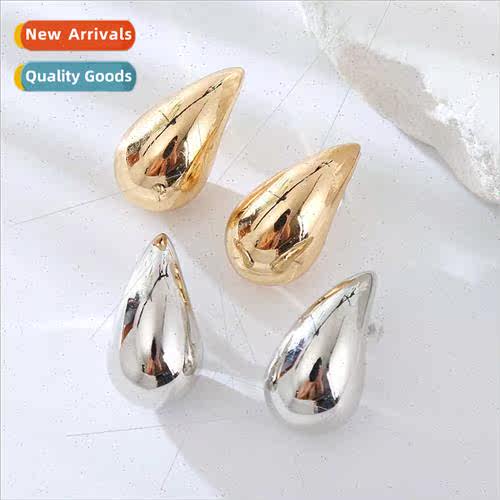 lver needle Europe fashion simple drop earrings niche metal