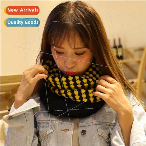 2023 Korea  fall winter woolen sunflower female warm anti-fr