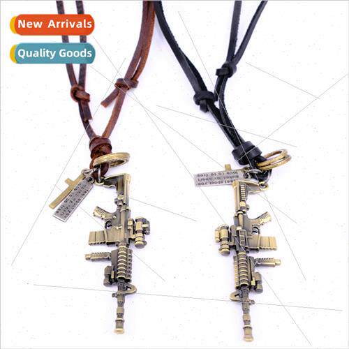 Army submachine gun necklace men jewelry hip hop AK47 assaul