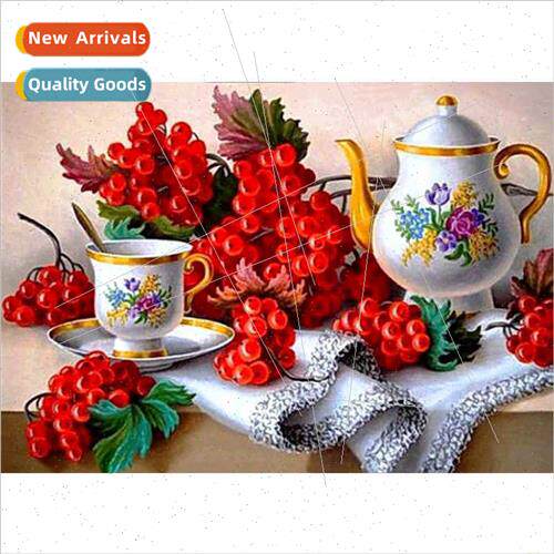 New dining room small handmade full diamond cross stch decor