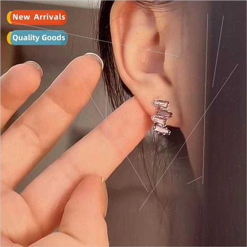 Purple Grape French Earrings Female Korea che Zirconia Earri