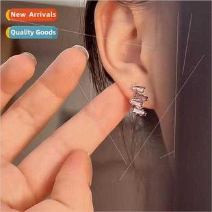 Earrings Female Korea Purple Zirconia French che Earri Grape