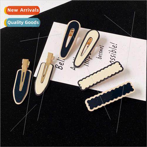 Korean acetic acid girl side clip whout trace hairpin retro