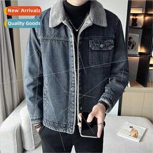 denim jacket tide Autumn American padded men workwear winter