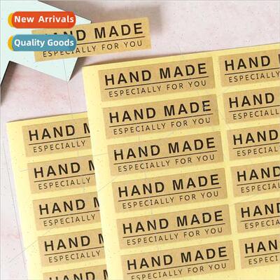 Handmade kraft paper seal stickers DIY baking cookie bag dec