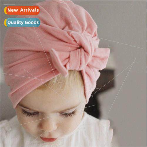 2021 new baby hat boys girls baby hat bow tie knot headgear