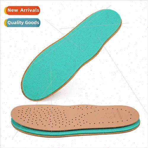 PolyU cowhide insoles men women sweat breathable thickened s