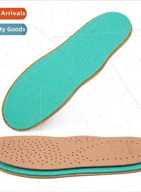 PolyU cowhide insoles men women sweat breathable thickened s