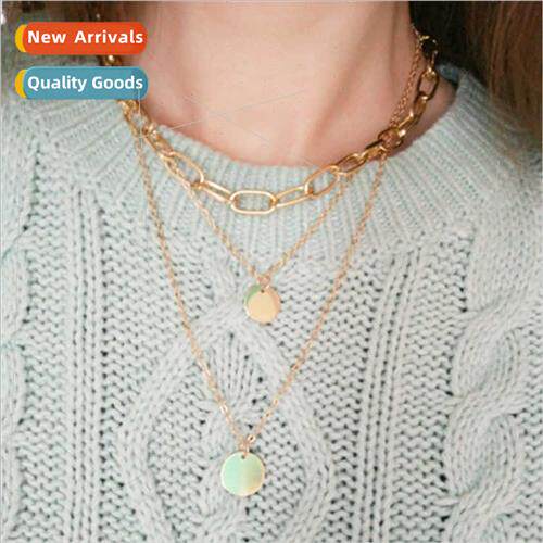 Europe jewelry creative retro punk metal size round piece th