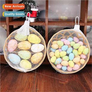 Mesh Egg Basket Colorful Cartoon Easter Mini Foam