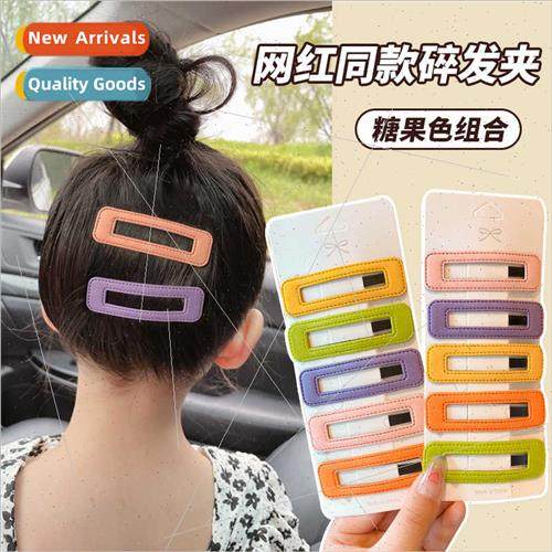 ins candy color bangs clip hair clip hair accessories side c