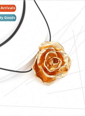 ZA temperament light luxury rose pendant necklace in fashion