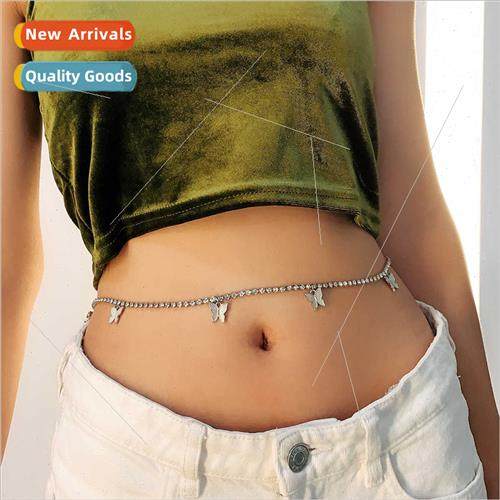 Europe simple micro-set zirconia single layer body chain sex