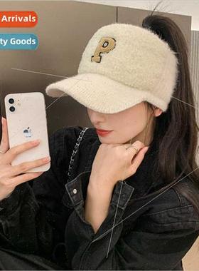 2023 Korean  new fall winter hat female fashion letters labe