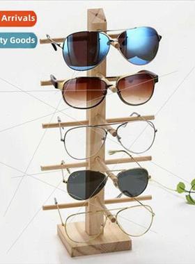 Multi-layer wooden sunglasses display rack shelf Multi-funct
