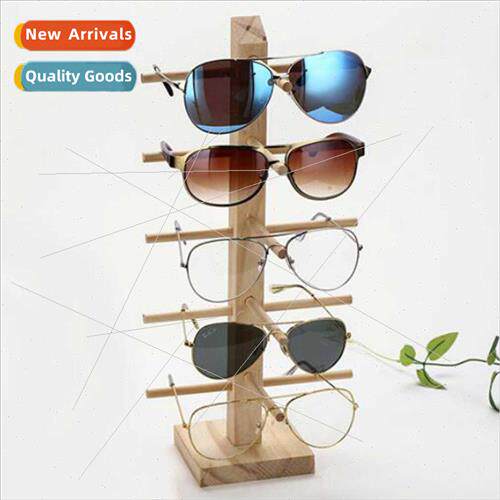 Multi-layer wooden sunglasses display rack shelf Multi-funct