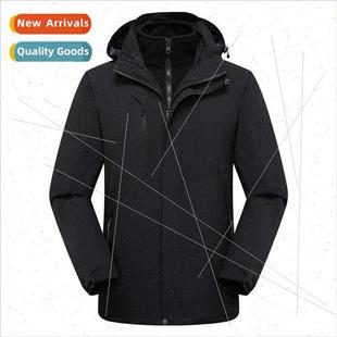 jacket rushing thickened warm couple grain removable fleece