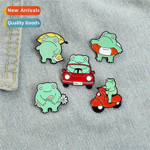 Frog Truck Set Clothes Bags Trinkets Alloy Baking Lacquer Br