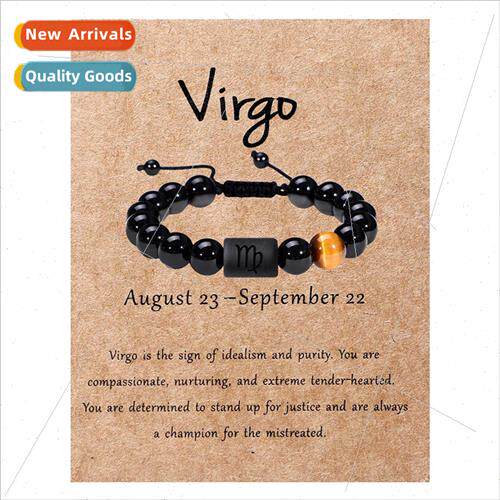 New  twelve signs zodiac adjustable drawstring bracelet  Ame