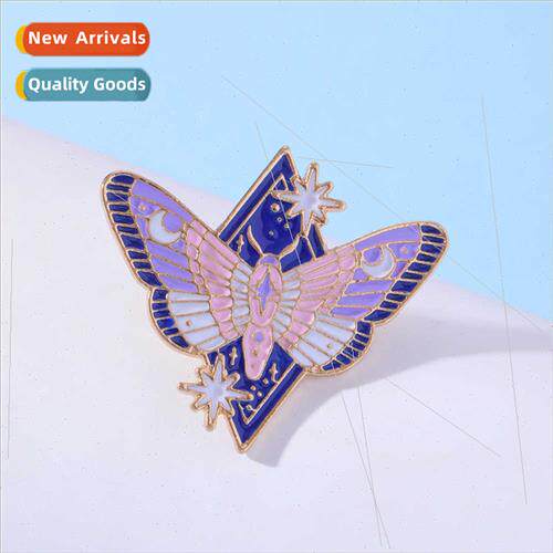 ins personalized creative pin pink purple butterfly brooch m