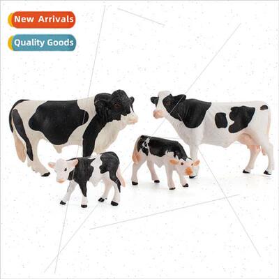 Ranch Poultry Toys Holstein Cow Black ted Cow Calf Solid Sta