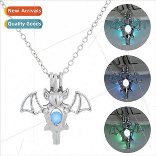 bat the Halloween Europe necklace demon women dark Glow