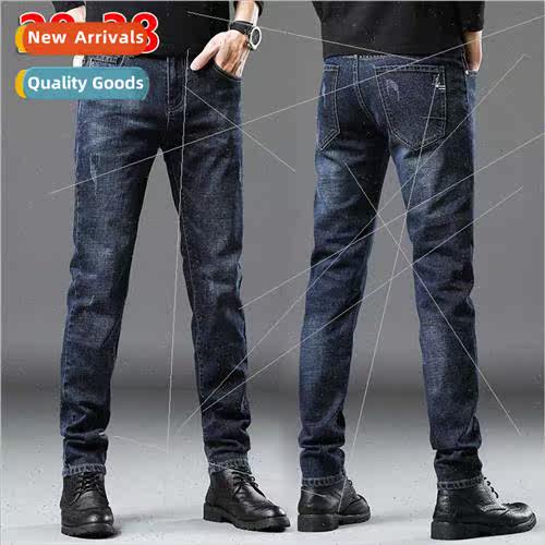 Men jeans 2023 new tide thin pants Korean Slim small leg pan