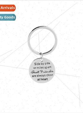 Europe new engraved keychain side my side or miles apart bes